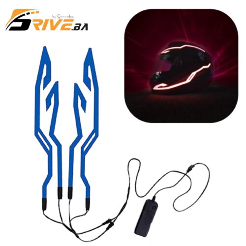 Plave LED trake za moto kacigu