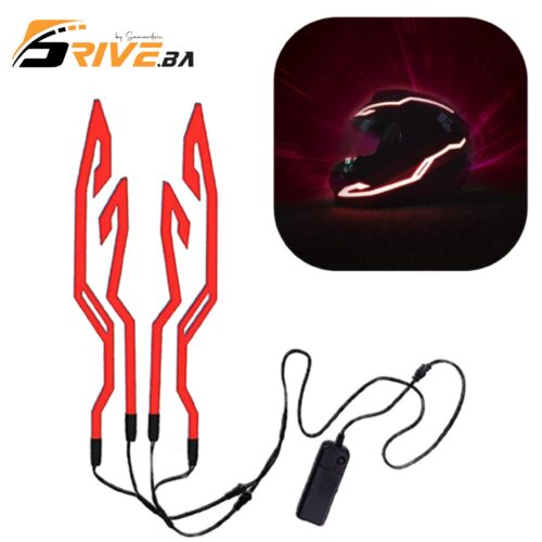 Crvene LED trake za moto kacigu